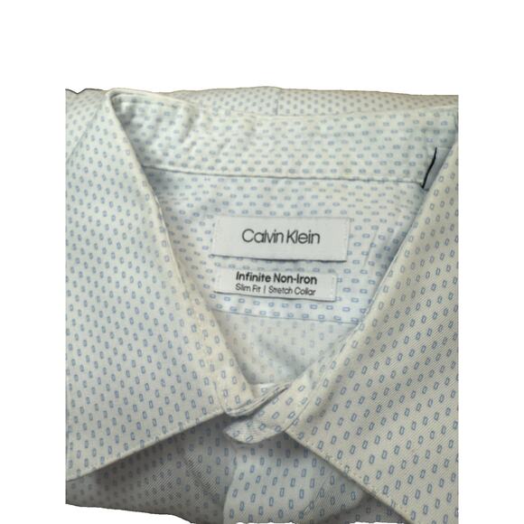 8 Calvin Klein Regular-Fit Non-Iron Dress Men's Shirt 32/33 Size /1 Slim Fit LOT - Picture 9 of 16